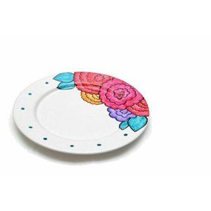 Mexican Hand Painted Ceramic 12.5" Plate / Tray
